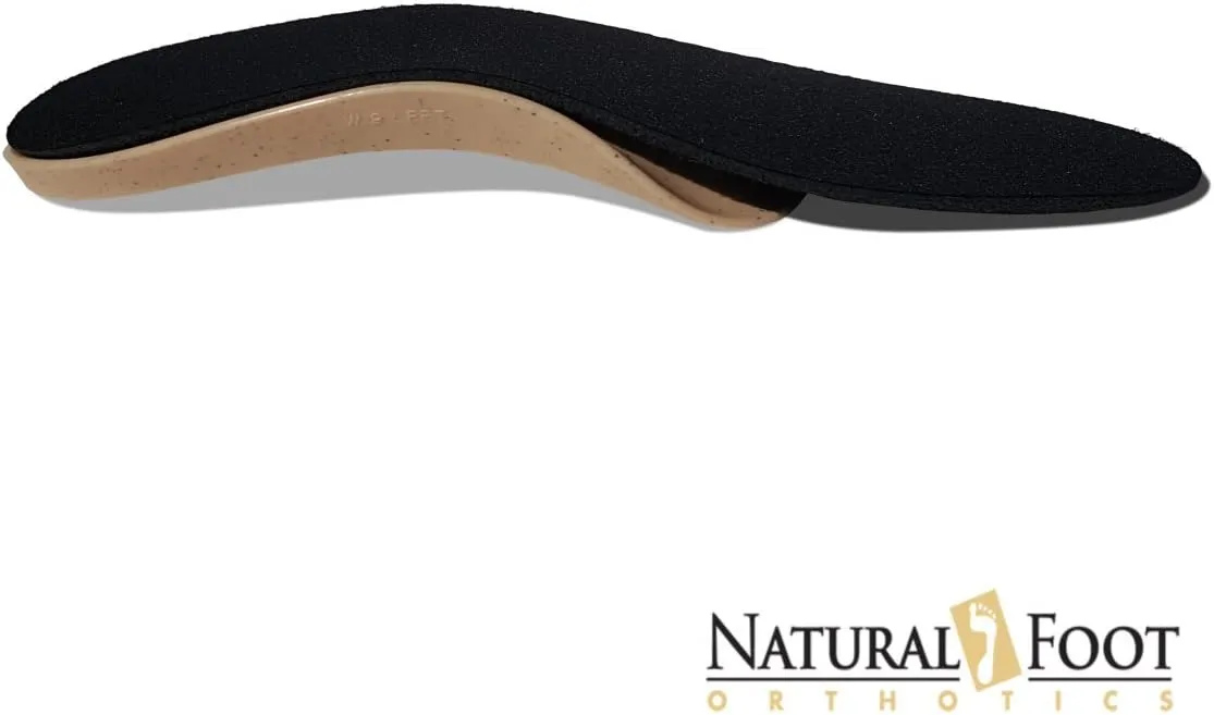Natural Foot Orthotic Cushions. Perfect to be Worn Over Orthotic Arch Support Insoles. Adds Comfort, Prevents Step Shock, and Wicks Away Perspiration. USA Made. 1 Pair of Shoe Insole Inserts.