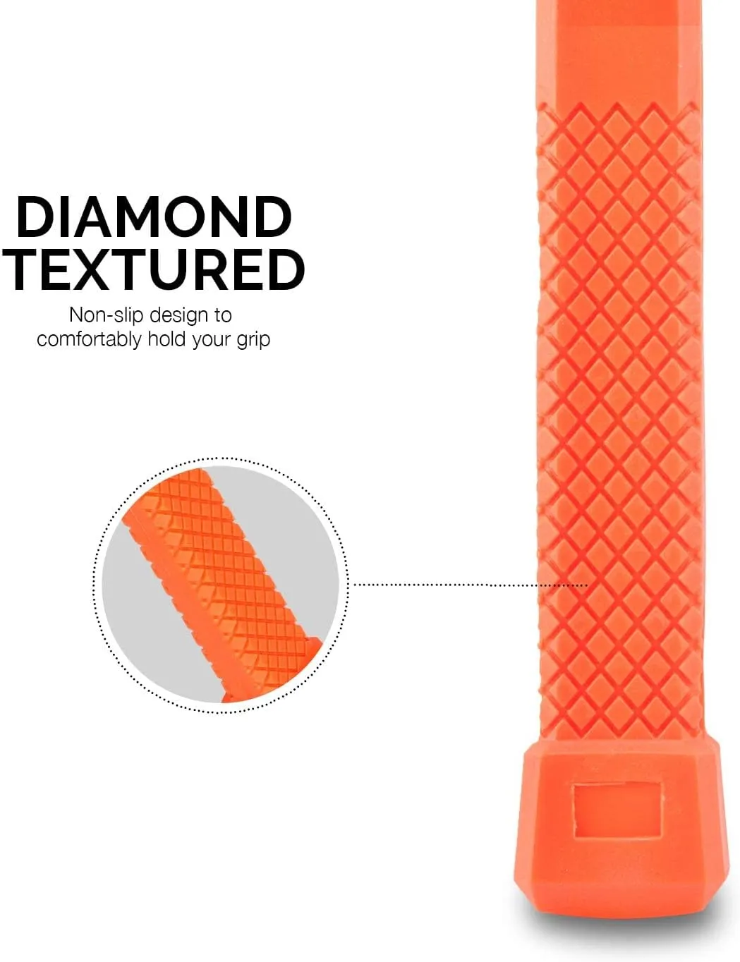 Neiko 02847A 2 LB Dead Blow Hammer, Neon Orange | Unibody Molded | Checkered Grip | Spark and Rebound Resistant