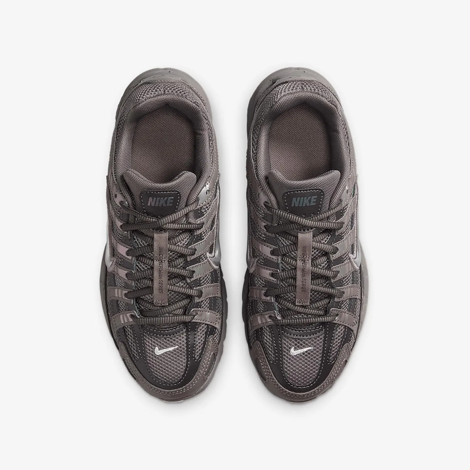 Nike P-6000 Big Kids' Shoes (HV5064-200, Cave Stone/Medium Ash/Flat Pewter/Metallic Silver)