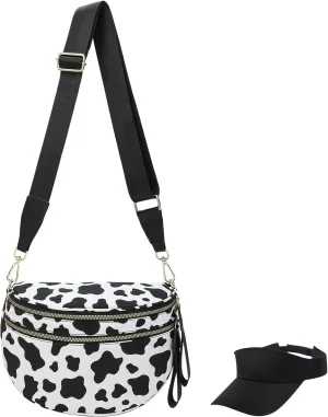 Nuvore Crossbody Bag, Checkered Crossbody Bags for Women, Stylish & Practical Comfort Bag, with Shoulder Strap & Hat