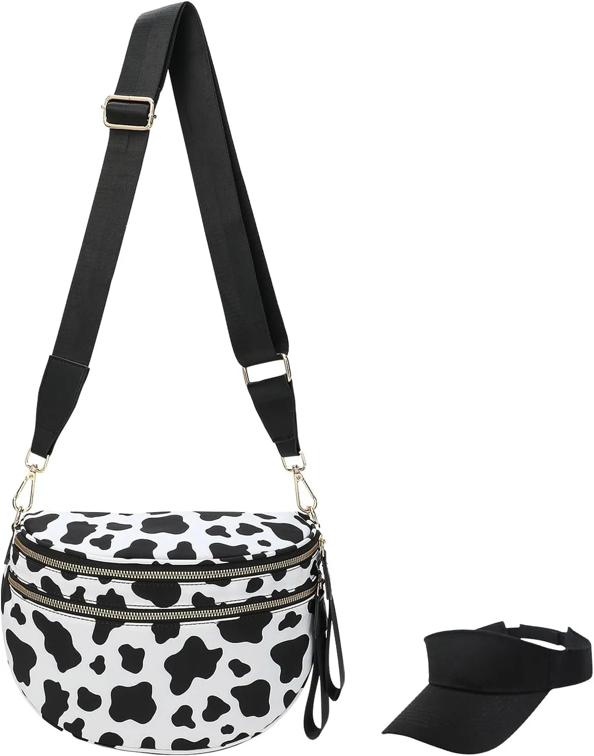 Nuvore Crossbody Bag, Checkered Crossbody Bags for Women, Stylish & Practical Comfort Bag, with Shoulder Strap & Hat