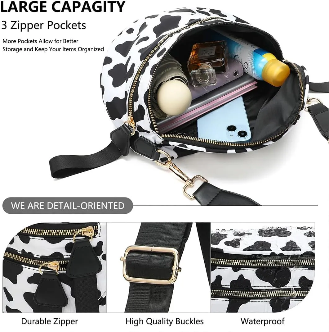 Nuvore Crossbody Bag, Checkered Crossbody Bags for Women, Stylish & Practical Comfort Bag, with Shoulder Strap & Hat
