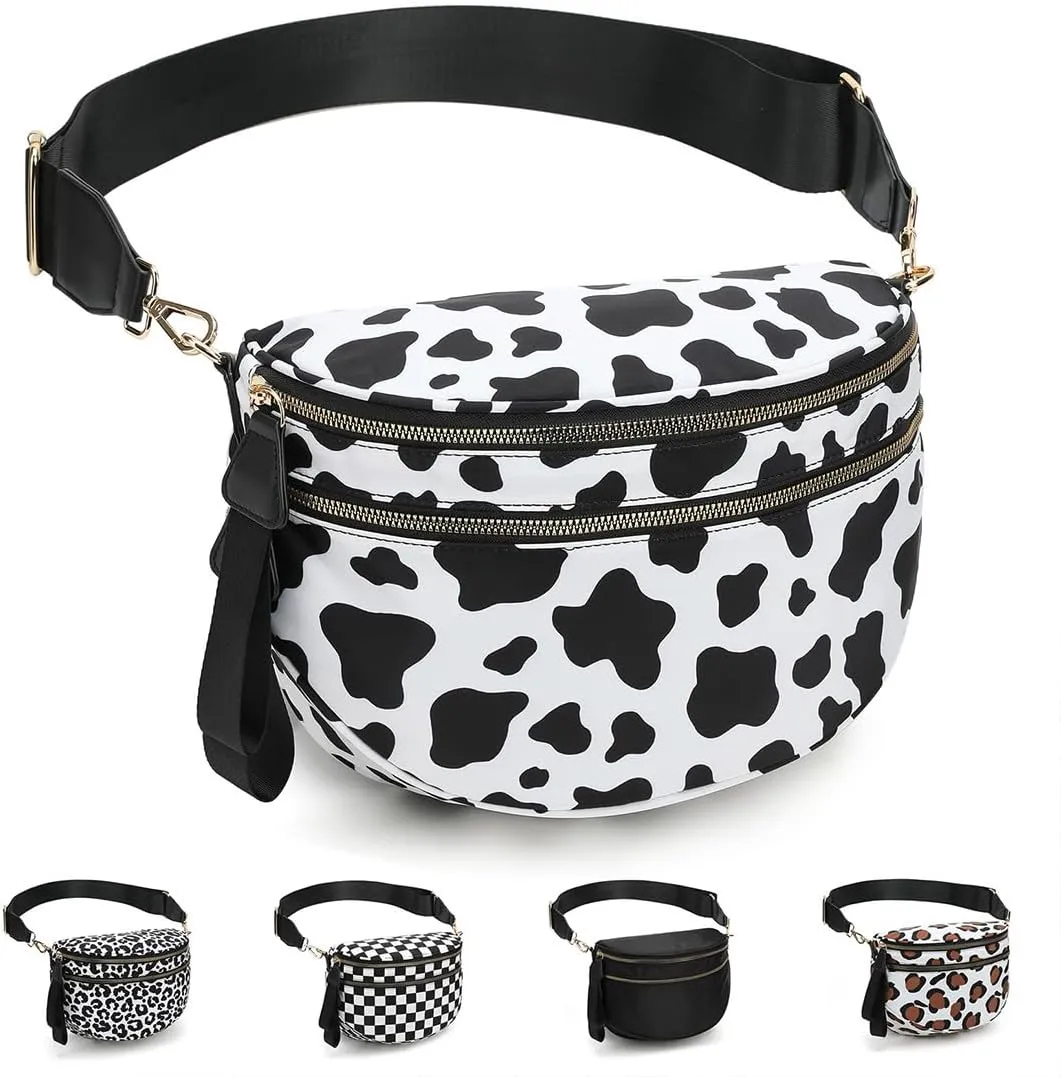 Nuvore Crossbody Bag, Checkered Crossbody Bags for Women, Stylish & Practical Comfort Bag, with Shoulder Strap & Hat