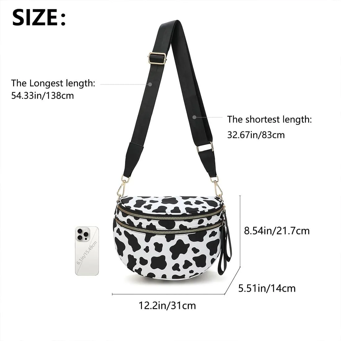 Nuvore Crossbody Bag, Checkered Crossbody Bags for Women, Stylish & Practical Comfort Bag, with Shoulder Strap & Hat
