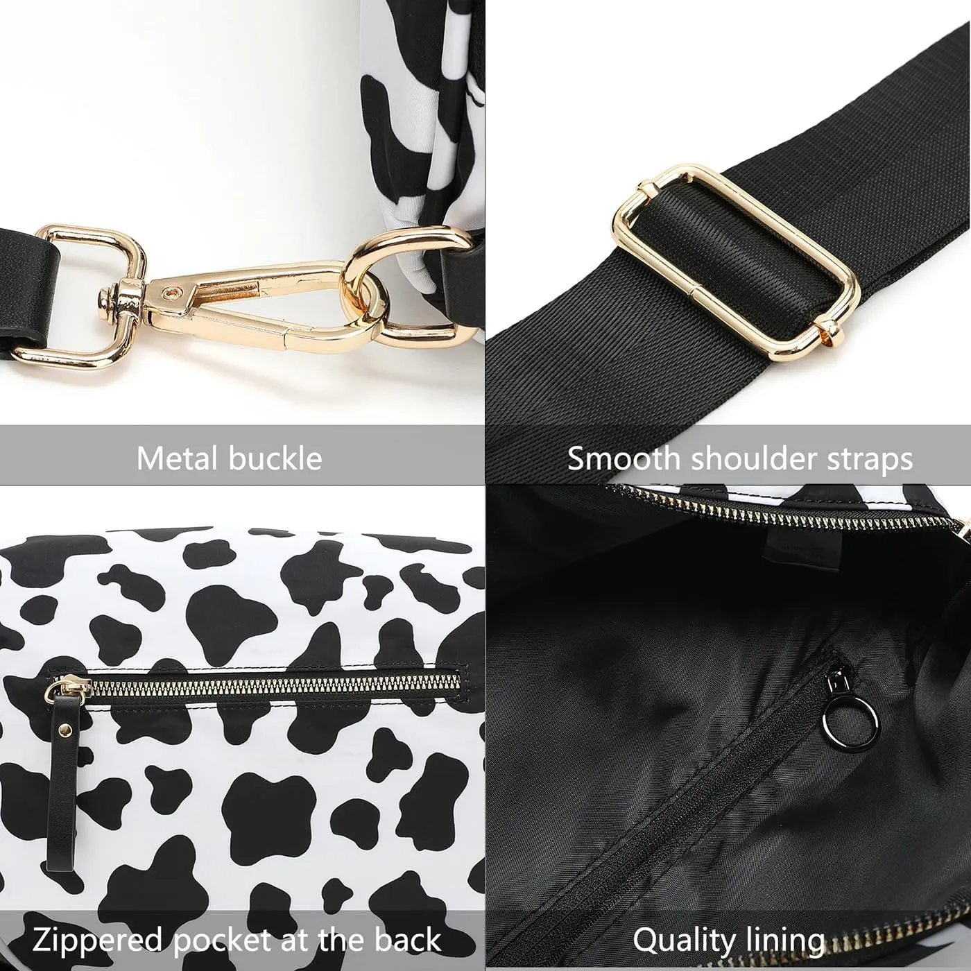 Nuvore Crossbody Bag, Checkered Nylon Crossbody Bag for Women, Large Capacity Shoulder Bag Fashionable and Versatile