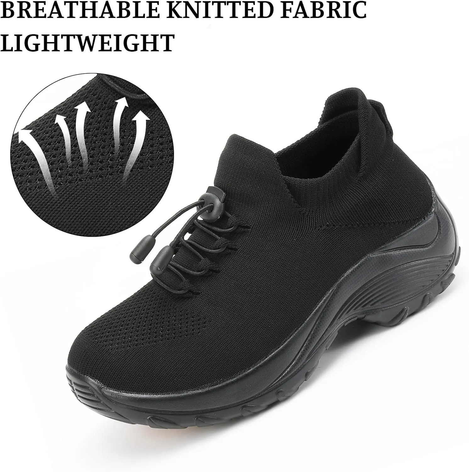 Orthopedic Shoes for Women Plantar Fasciitis,Breathable Walking Sneakers for Women,Slip on Trainers with Arch Support,Womens Air Cushion Sneakers Ortho Stretch Cushion Shoes