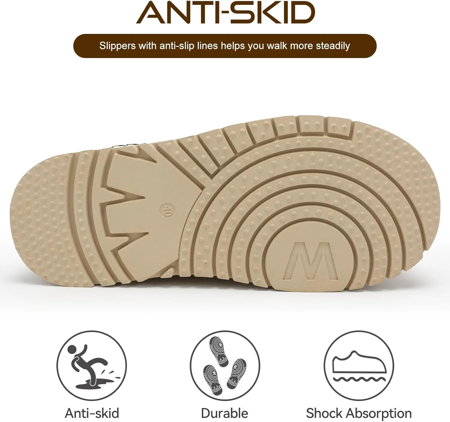 Platform Slippers for Women Winter Snow Mini Boots Suede Warm Lined Shoes Short Ankle Anti-Slip Platform Boots Slip on Home Fuzzy Slippers for Indoor Outdoor