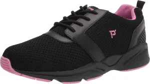 Propét Women's Stability X Shoe, Black/Berry, 9.5 Wide US