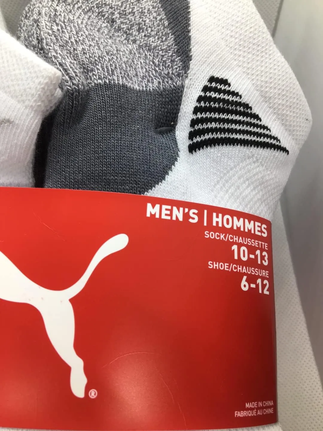PUMA Mens No Show Low Cut Moisture Control Sport Socks