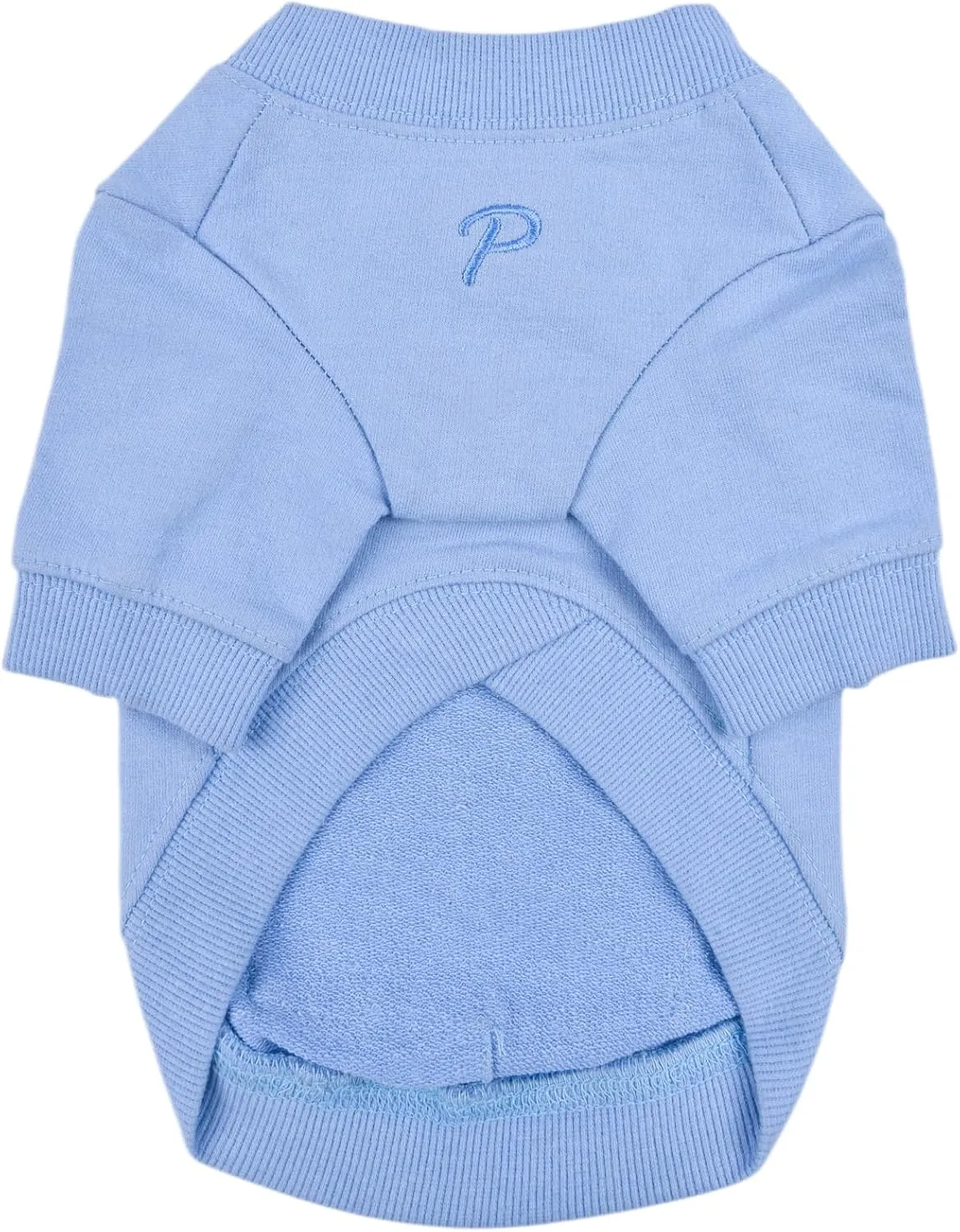 Puppia Zaid Dog Shirt Round NeckTrendy Fashionable Cute Dog Apparel for Small and Medium Dogs, Blue, Small