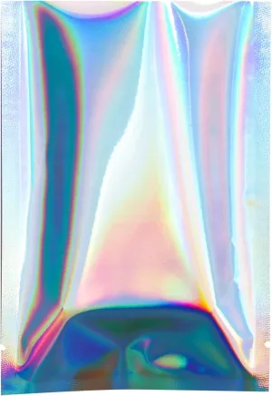 QQ Studio Food-Safe Glossy Heat Sealable Double-Sided Holographic SlickSeal™ Flat Bag with Tear Notch (100, 8x12cm (3x4.7"))