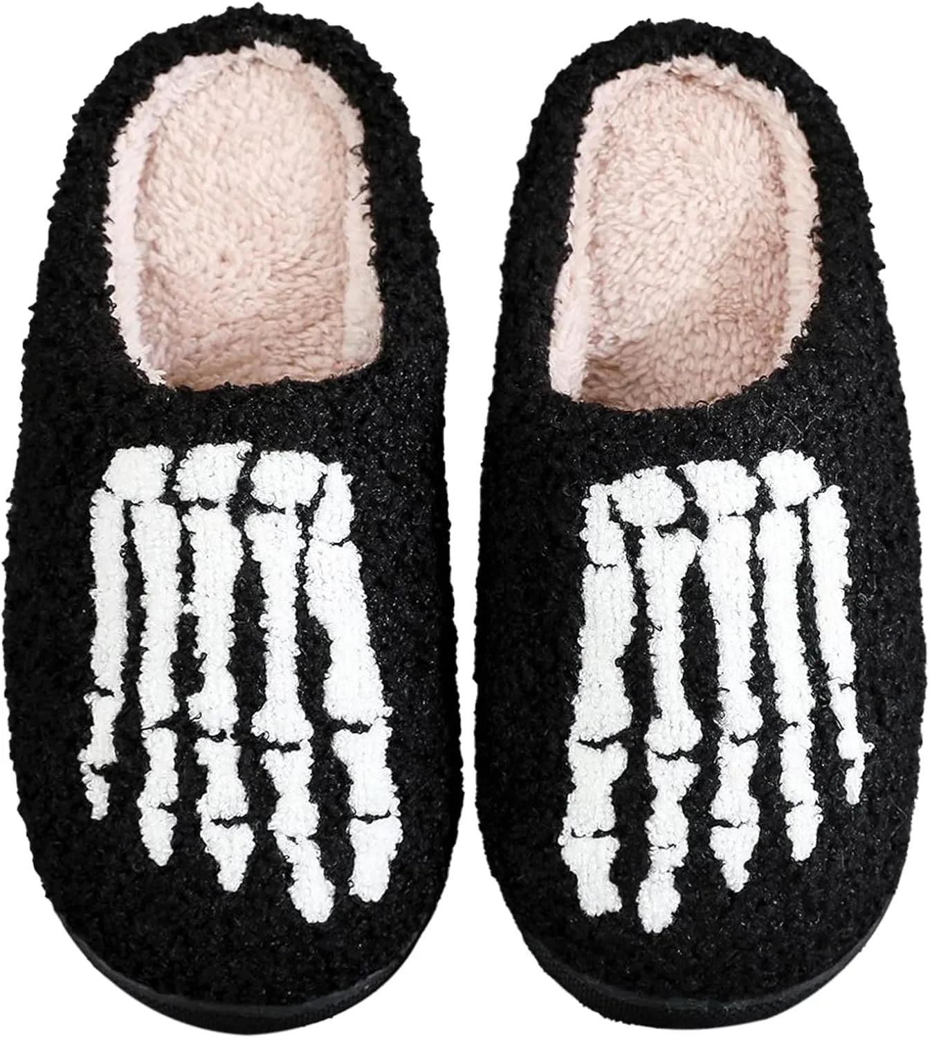 QSKPC animal slippers for women Fluffy Plush Slippers Cute Cartoon House Slipper Fruit Slippers for Womens Mens Plush Soft Memory Foam House Shoes