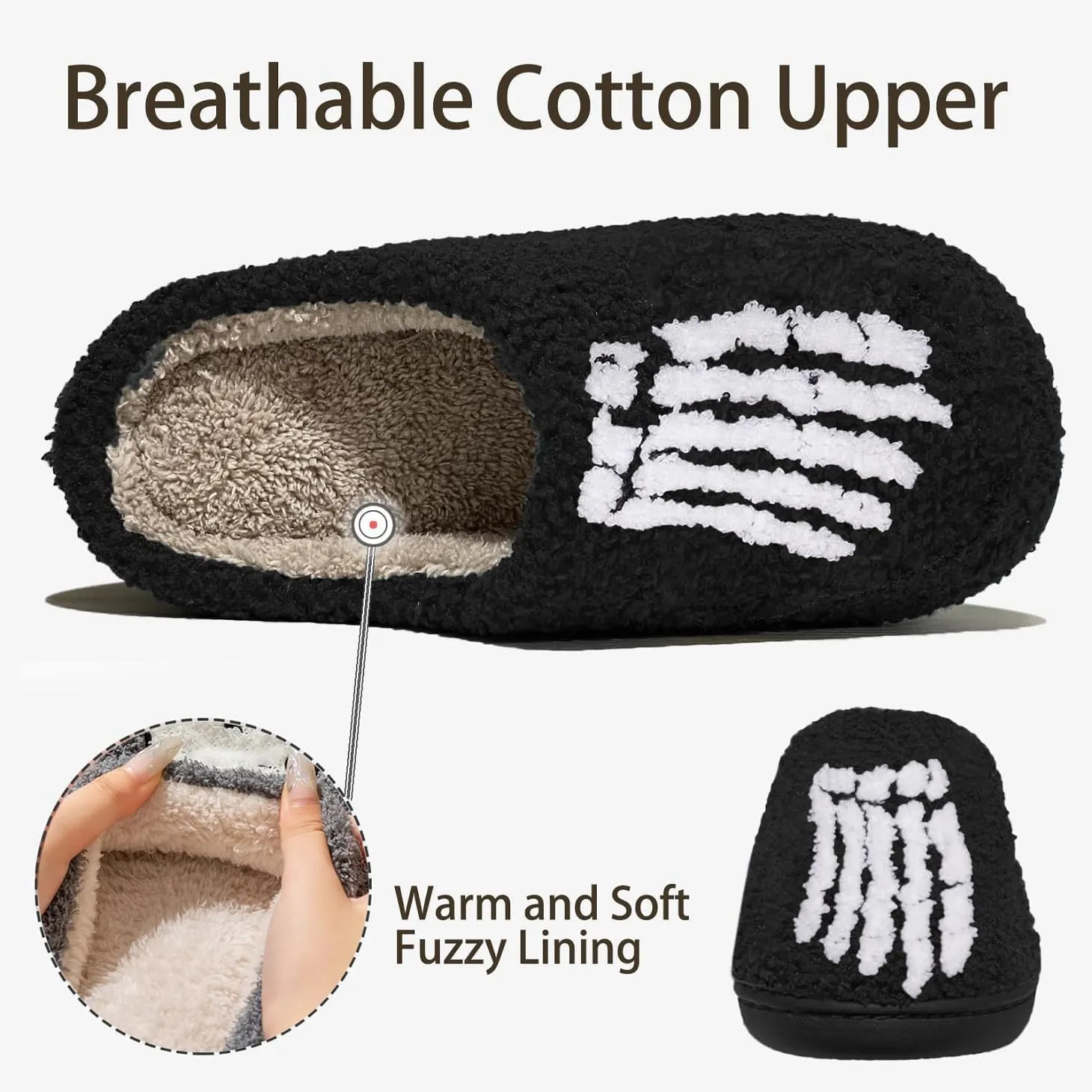 QSKPC animal slippers for women Fluffy Plush Slippers Cute Cartoon House Slipper Fruit Slippers for Womens Mens Plush Soft Memory Foam House Shoes