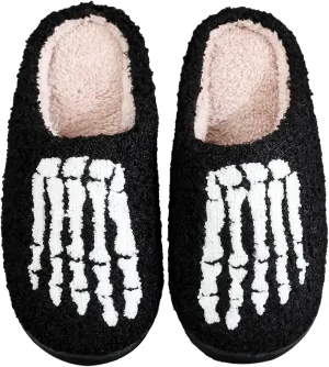 QSKPC animal slippers for women Fluffy Plush Slippers Cute Cartoon House Slipper Fruit Slippers for Womens Mens Plush Soft Memory Foam House Shoes