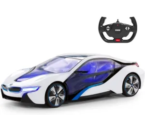 RASTAR BMW Toy Car, 1:14 BMW i8 Remote Control Car | BMW RC Car, Fully Transparent/Interior Light