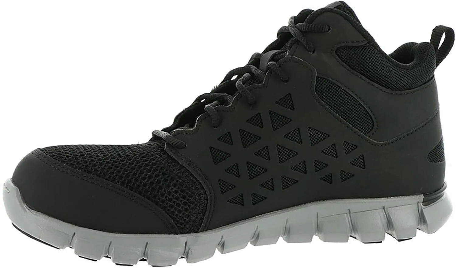 Reebok Mens Sublite Cushion Mid Alloy Toe ESD Work Safety Shoes Casual - Black