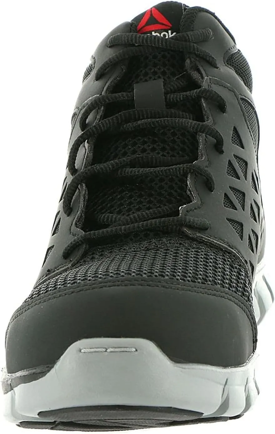 Reebok Mens Sublite Cushion Mid Alloy Toe ESD Work Safety Shoes Casual - Black