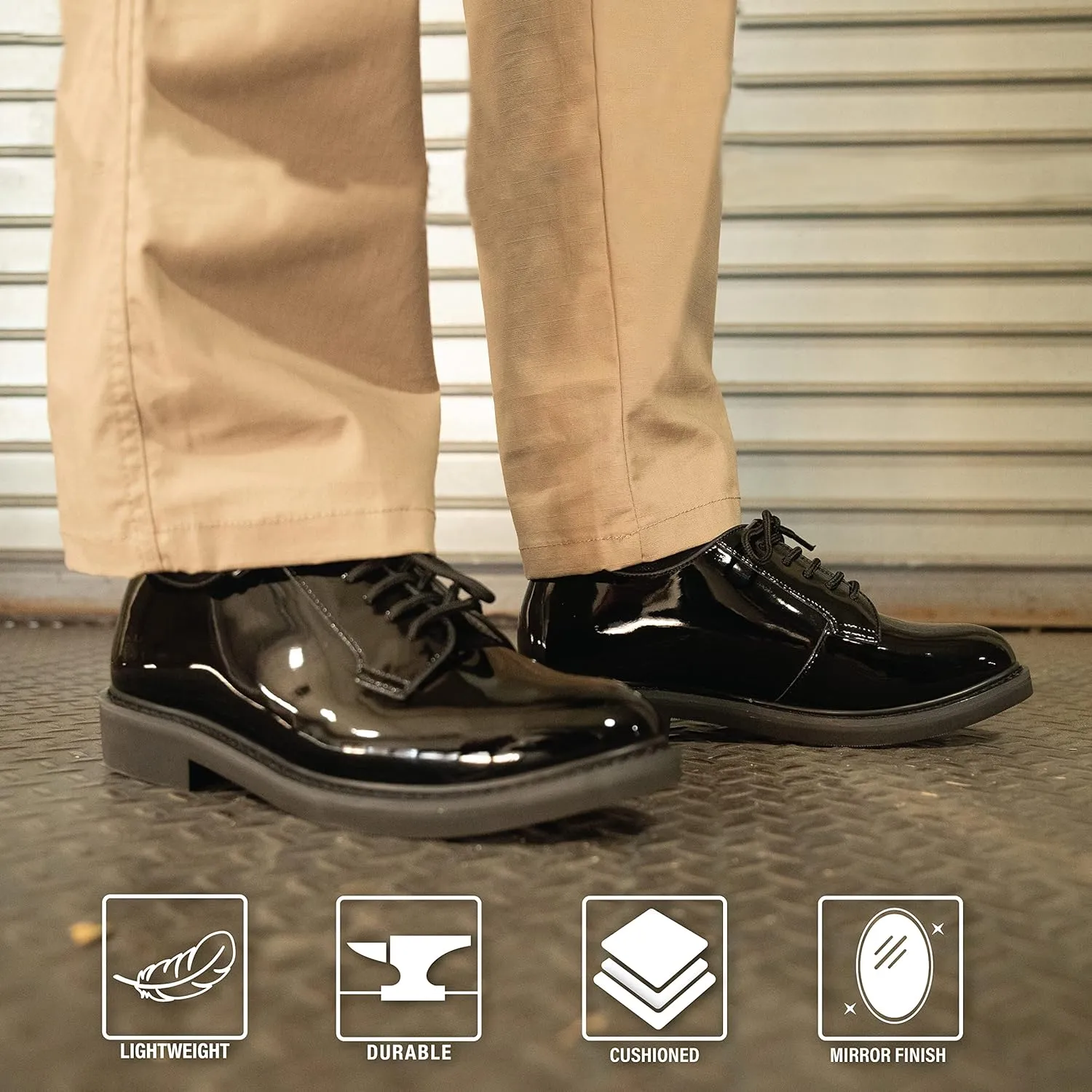 Rothco Uniform Hi-Gloss Oxford Dress Shoe Formal Dress Shoe
