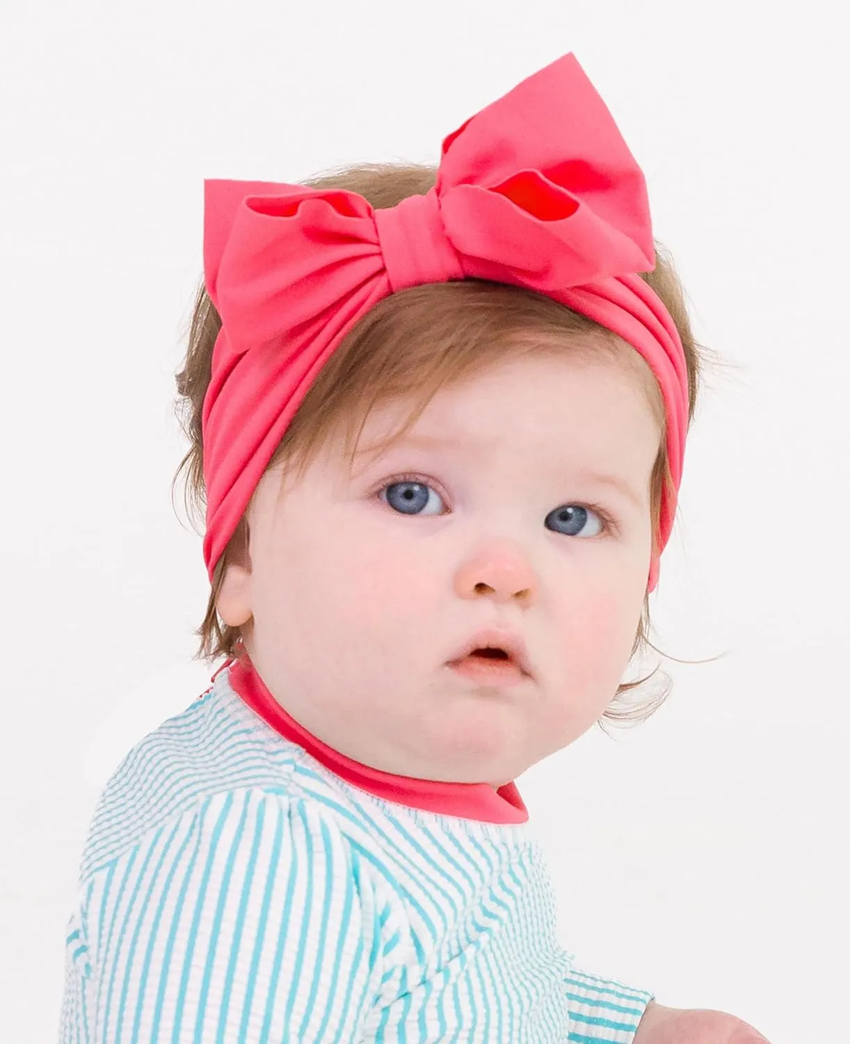 RuffleButts® Girls Swim Bow Headband