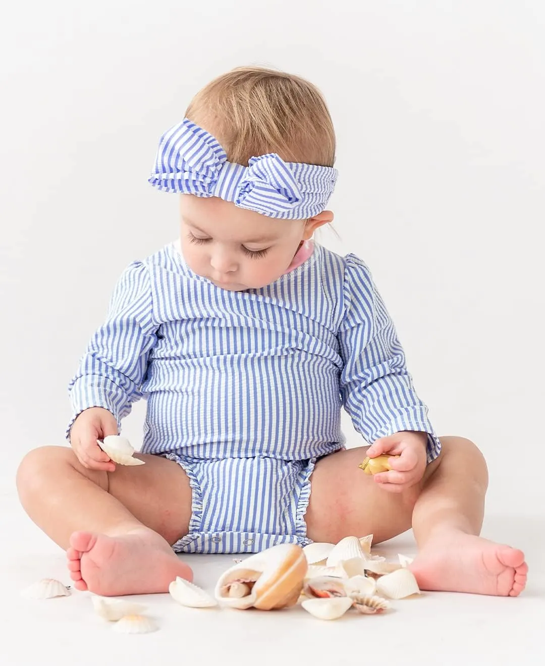 RuffleButts® Girls Swim Bow Headband