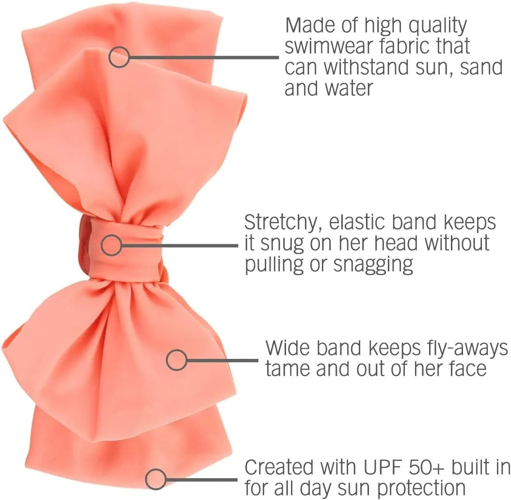 RuffleButts® Girls Swim Bow Headband