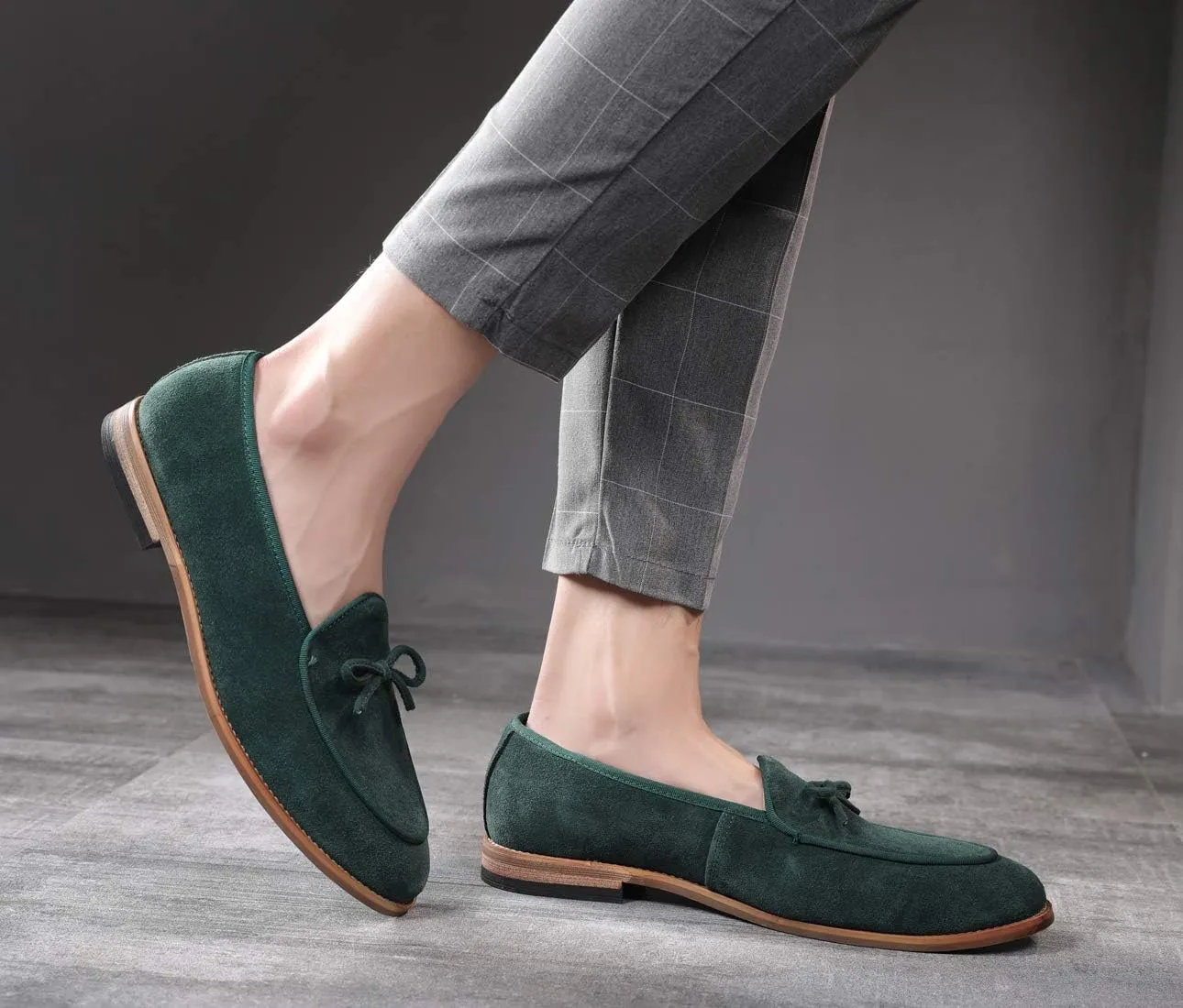 Santimon Men's Casual Tassel Bow Slip-On Driving Penny Loafers Boat Shoes Driver Moccasins
