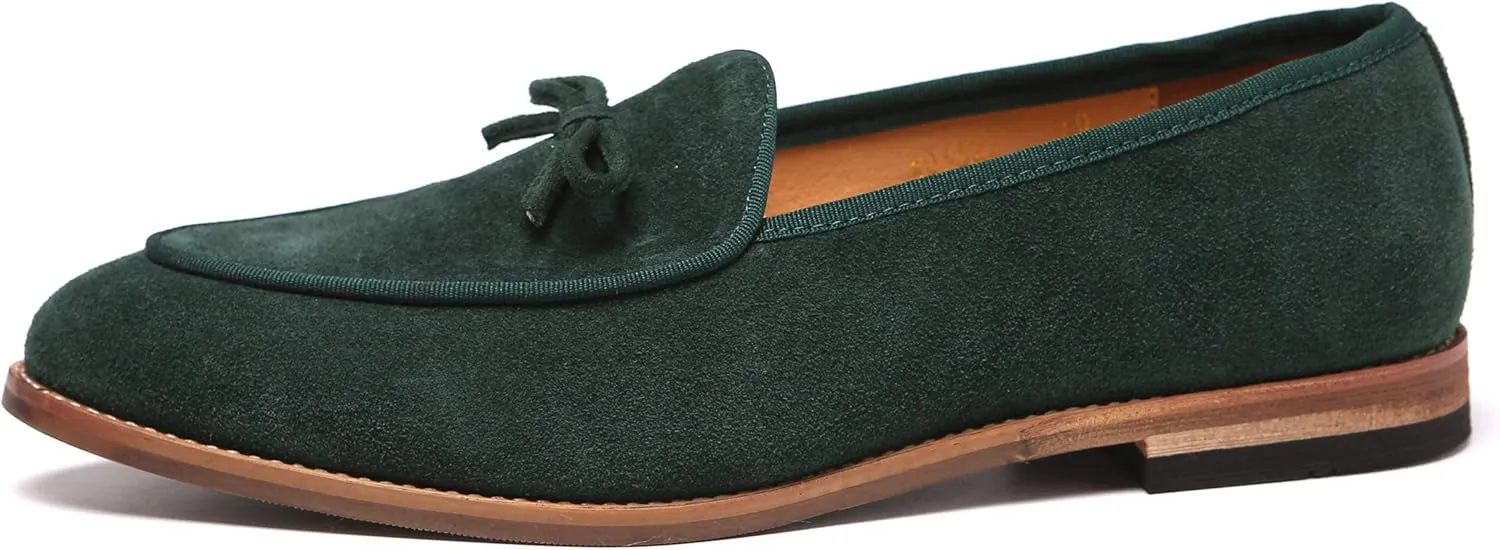 Santimon Men's Casual Tassel Bow Slip-On Driving Penny Loafers Boat Shoes Driver Moccasins