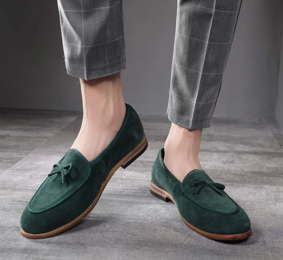 Santimon Men's Casual Tassel Bow Slip-On Driving Penny Loafers Boat Shoes Driver Moccasins