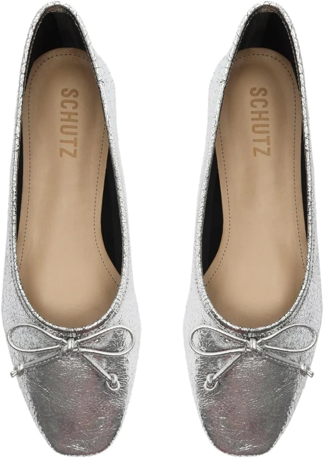 SCHUTZ Women's Ballerina Arissa Bow Leather Flat