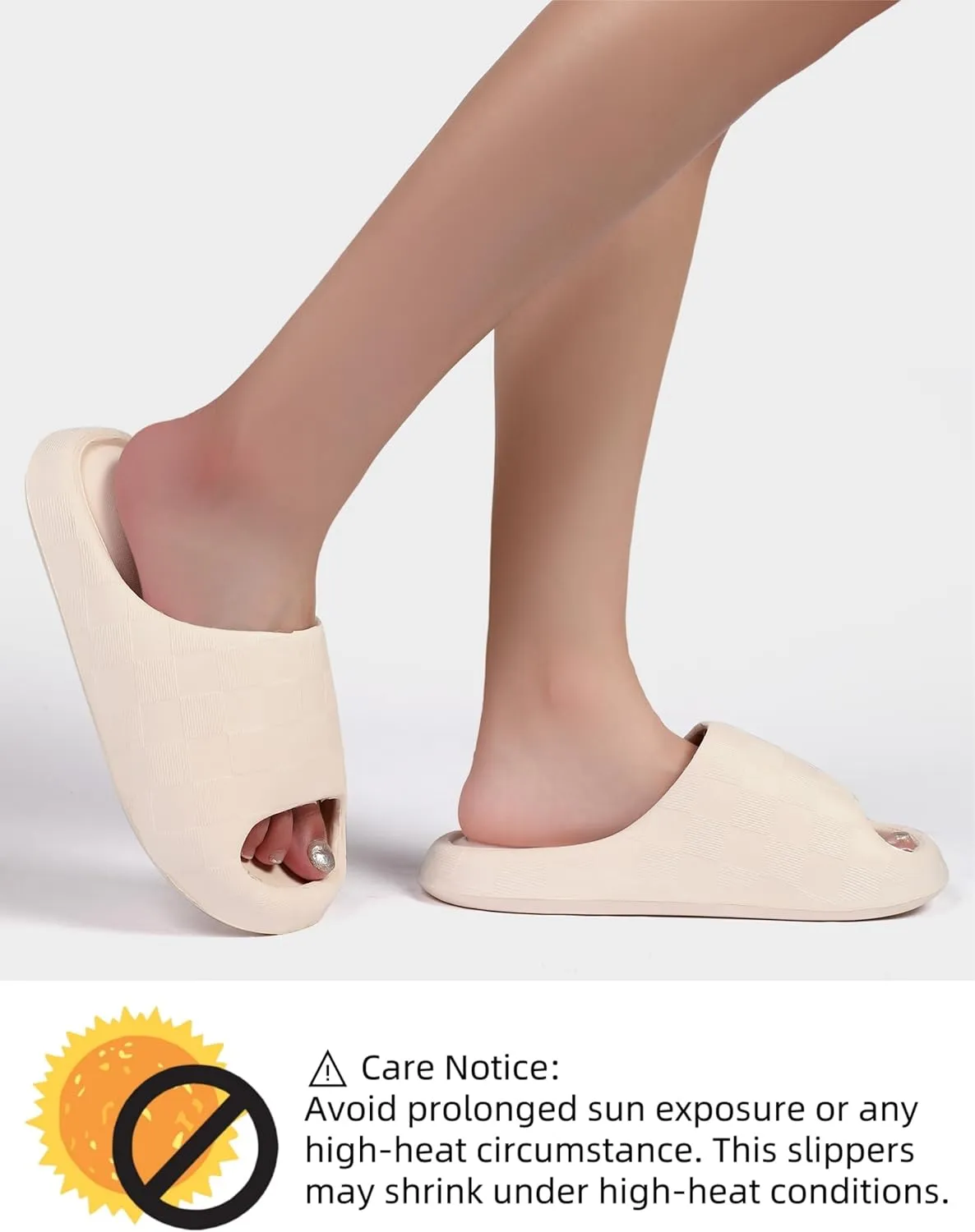 Slides for Women Men, Waterproof Cloud Slides Indoor,Quick Drying Shower Shoes, Soft House Slippers for Woman