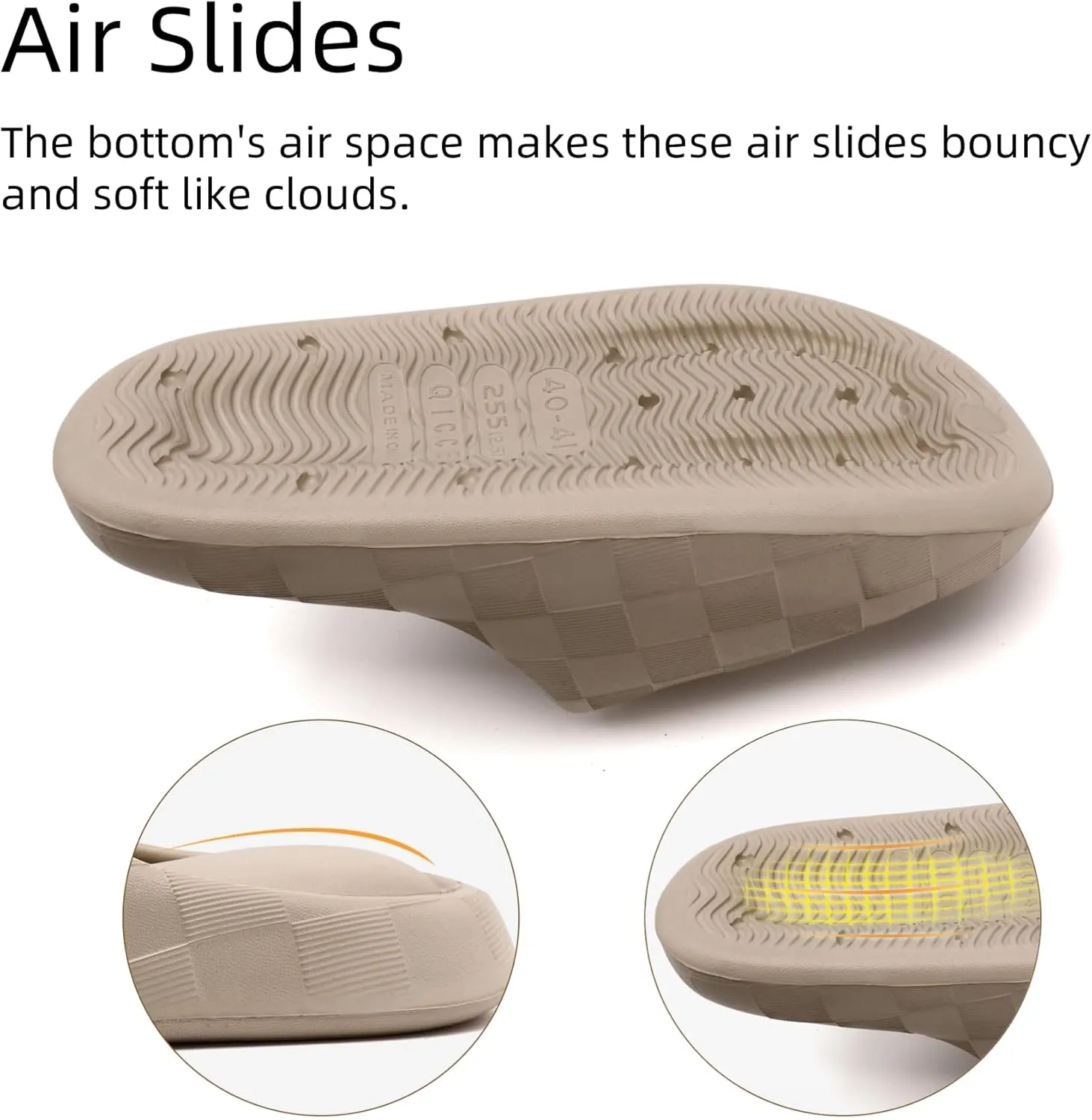Slides for Women Men, Waterproof Cloud Slides Indoor,Quick Drying Shower Shoes, Soft House Slippers for Woman