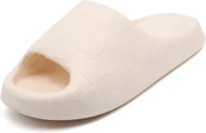 Slides for Women Men, Waterproof Cloud Slides Indoor,Quick Drying Shower Shoes, Soft House Slippers for Woman