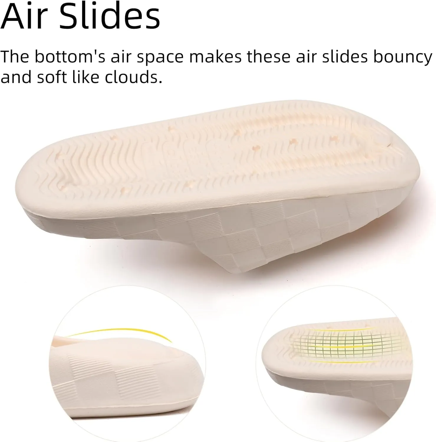 Slides for Women Men, Waterproof Cloud Slides Indoor,Quick Drying Shower Shoes, Soft House Slippers for Woman