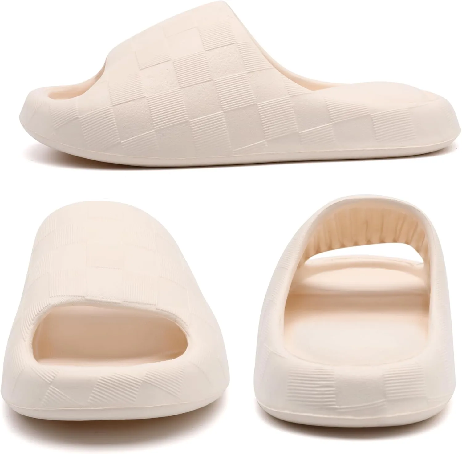 Slides for Women Men, Waterproof Cloud Slides Indoor,Quick Drying Shower Shoes, Soft House Slippers for Woman