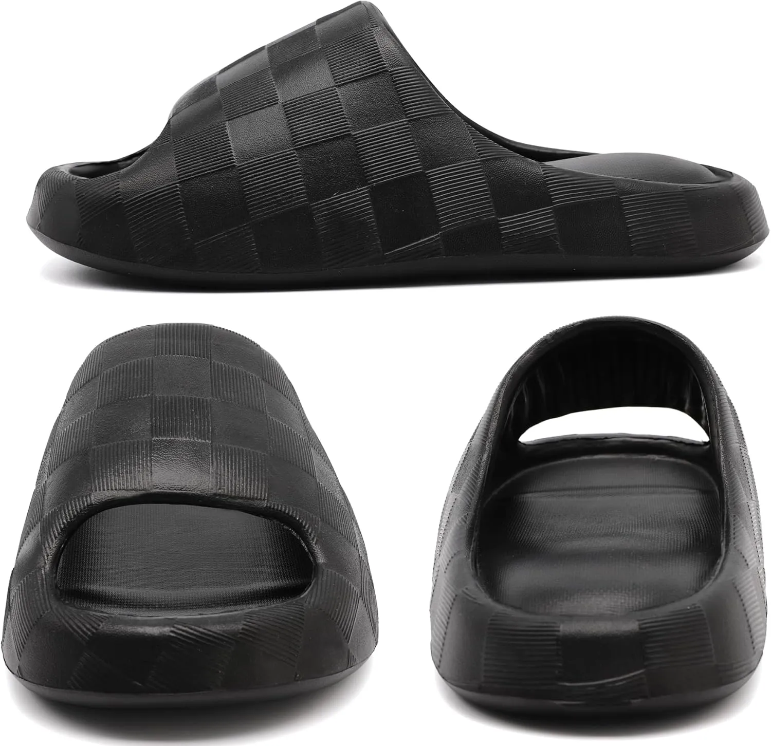 Slides for Women Men, Waterproof Cloud Slides Indoor,Quick Drying Shower Shoes, Soft House Slippers for Woman