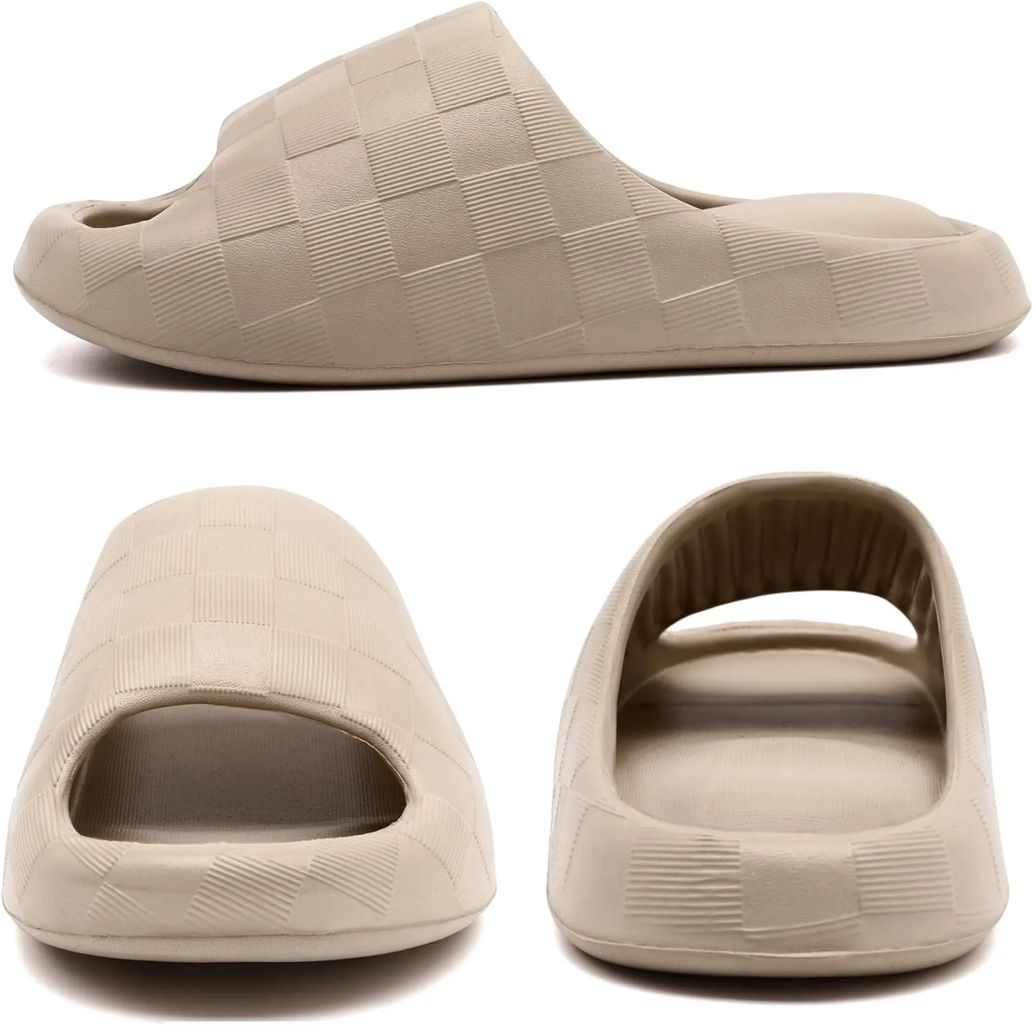 Slides for Women Men, Waterproof Cloud Slides Indoor,Quick Drying Shower Shoes, Soft House Slippers for Woman