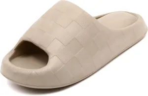 Slides for Women Men, Waterproof Cloud Slides Indoor,Quick Drying Shower Shoes, Soft House Slippers for Woman