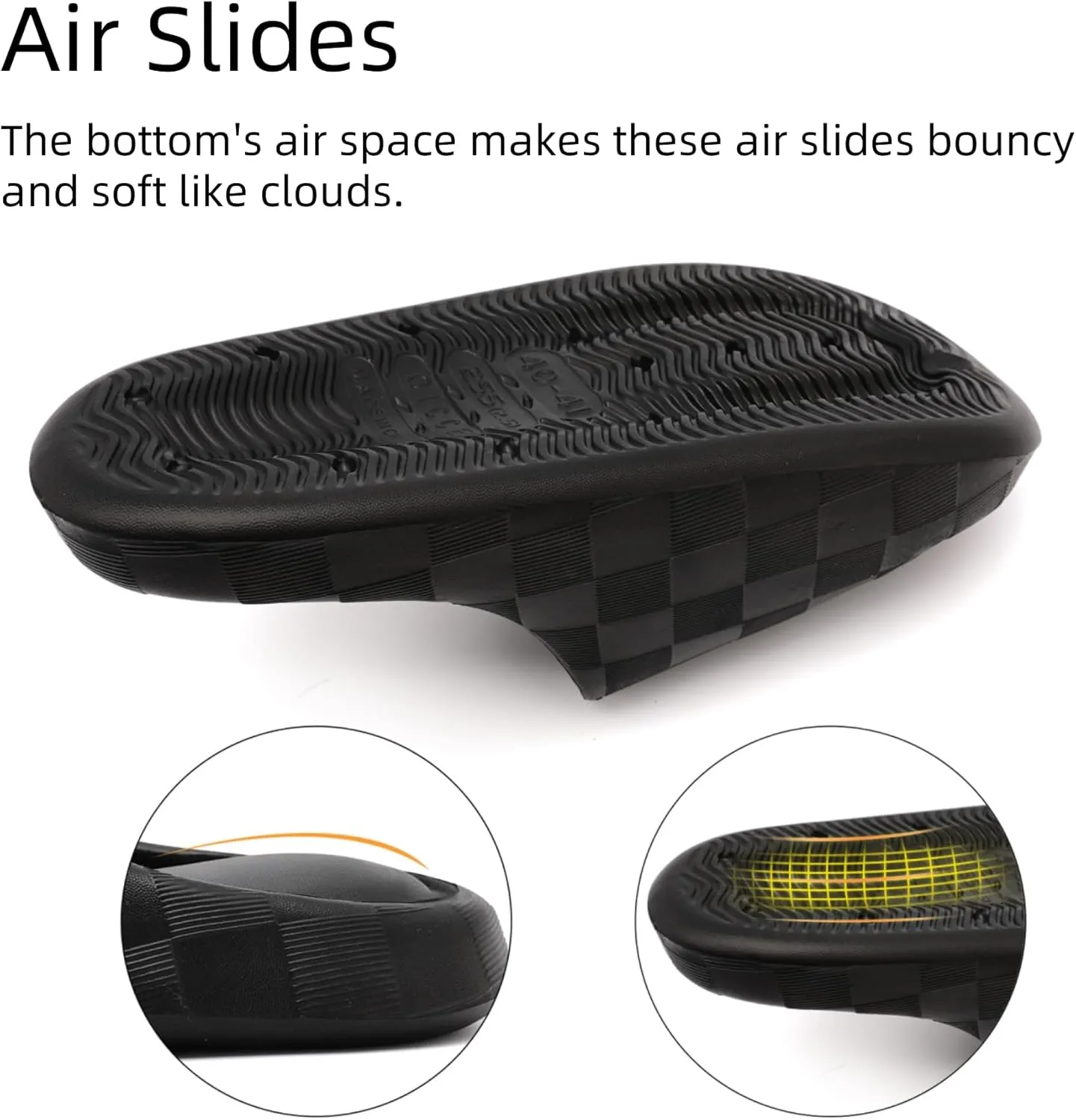 Slides for Women Men, Waterproof Cloud Slides Indoor,Quick Drying Shower Shoes, Soft House Slippers for Woman