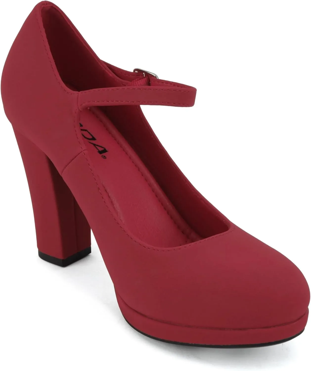 Soda “Ayden” ~ Women Mary Jane Ankle Strap Cushion High Heel Pump Shoe