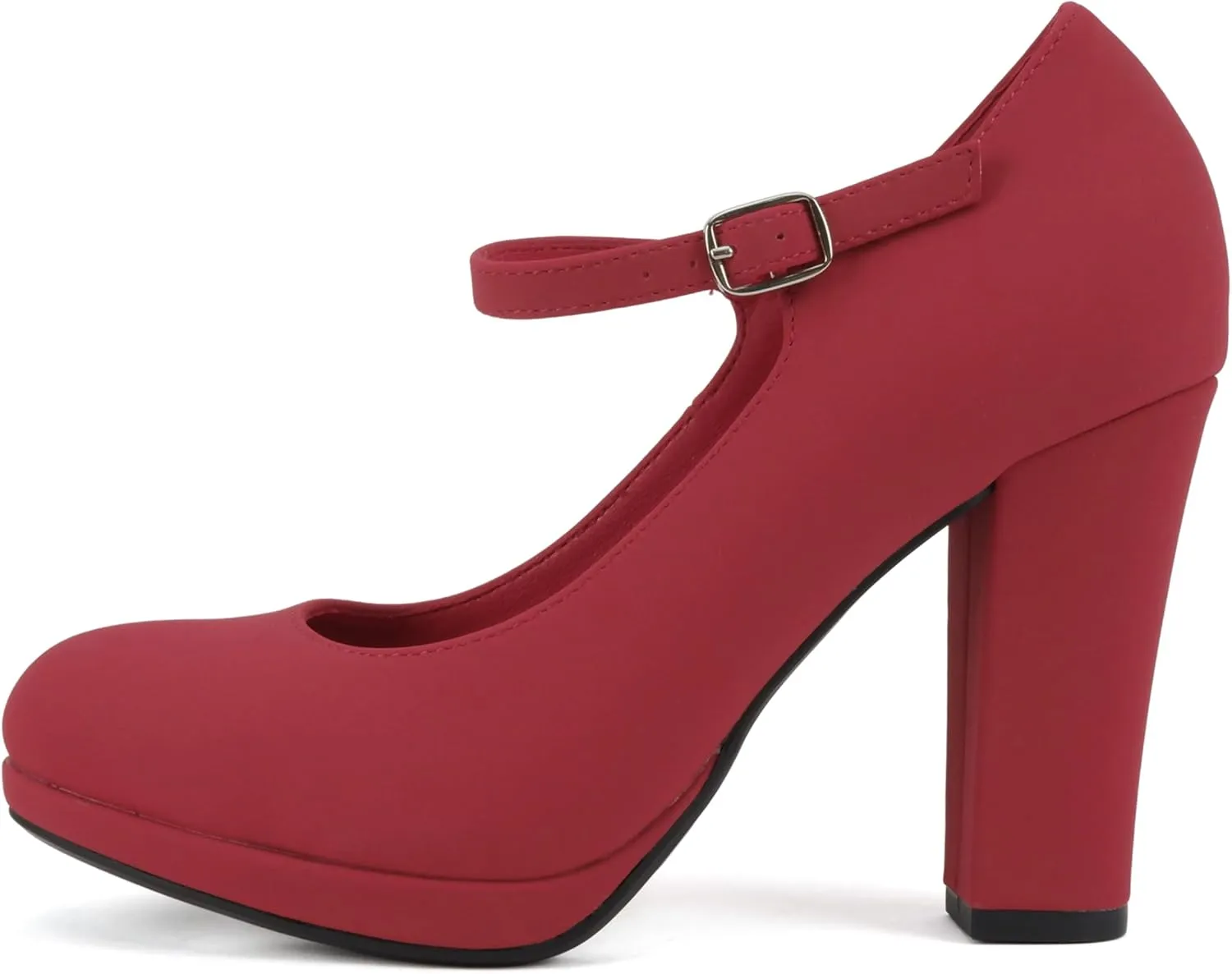 Soda “Ayden” ~ Women Mary Jane Ankle Strap Cushion High Heel Pump Shoe