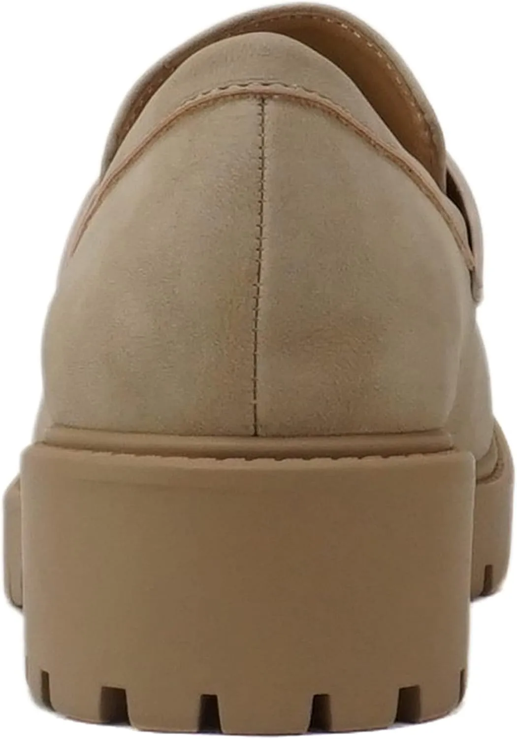 Soda “HENDER” ~ Women Round Toe Low Heel Lug Sole Platform Penny Loafer Shoe