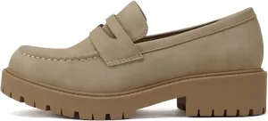 Soda “HENDER” ~ Women Round Toe Low Heel Lug Sole Platform Penny Loafer Shoe