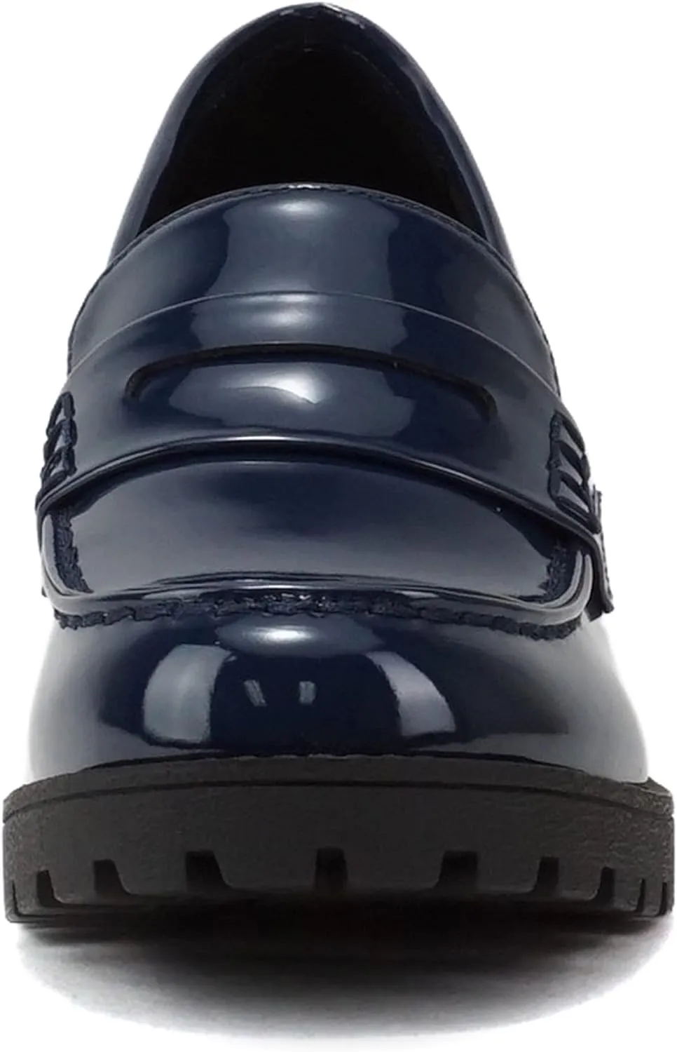 Soda “Kinder” ~ Women Slip On Chunky Mid Heel Lug Sole Penny Loafer Shoe
