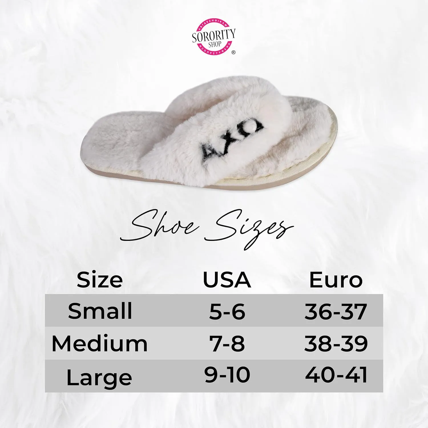 Sorority Shop Delta Phi Epsilon Fuzzy Slippers Women