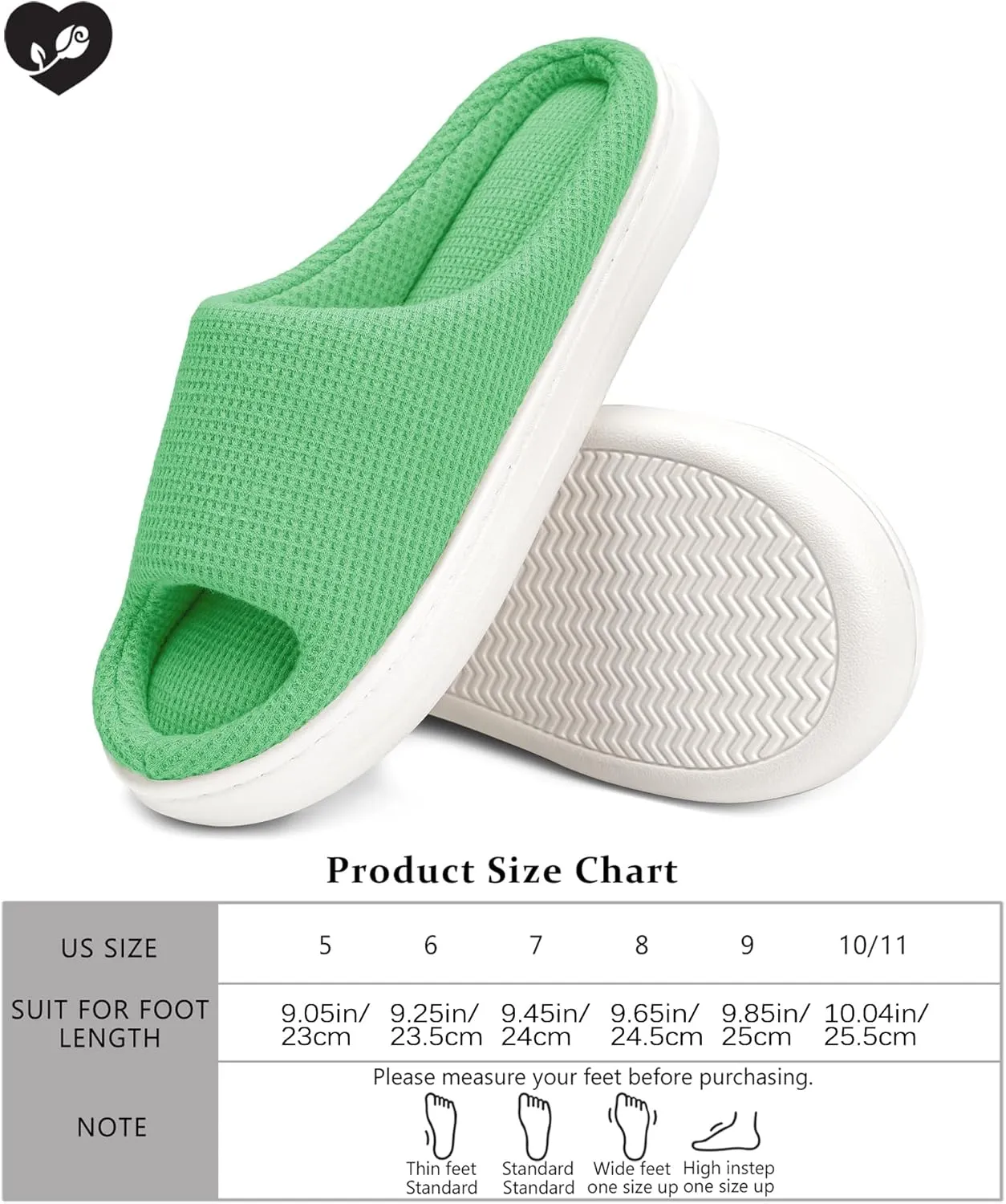 SOULROSE Summer House Memory Foam Slippers Comfy Spa Bedroom Slides Women Cloud Lightweight Waffle Cozy Open Toe Indoor Outdoor Platform Shoes