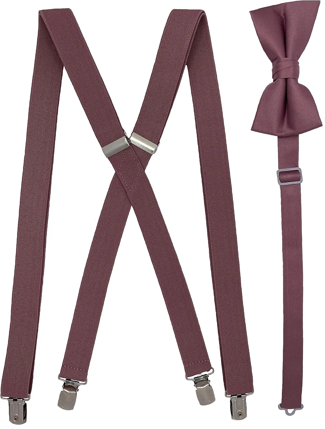 Spencer J's Men's X Back Suspenders & Bowtie Set Variety of Colors