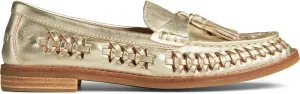 Sperry Seaport Penny PlushWave Woven Leather Platinum 8 M (B)