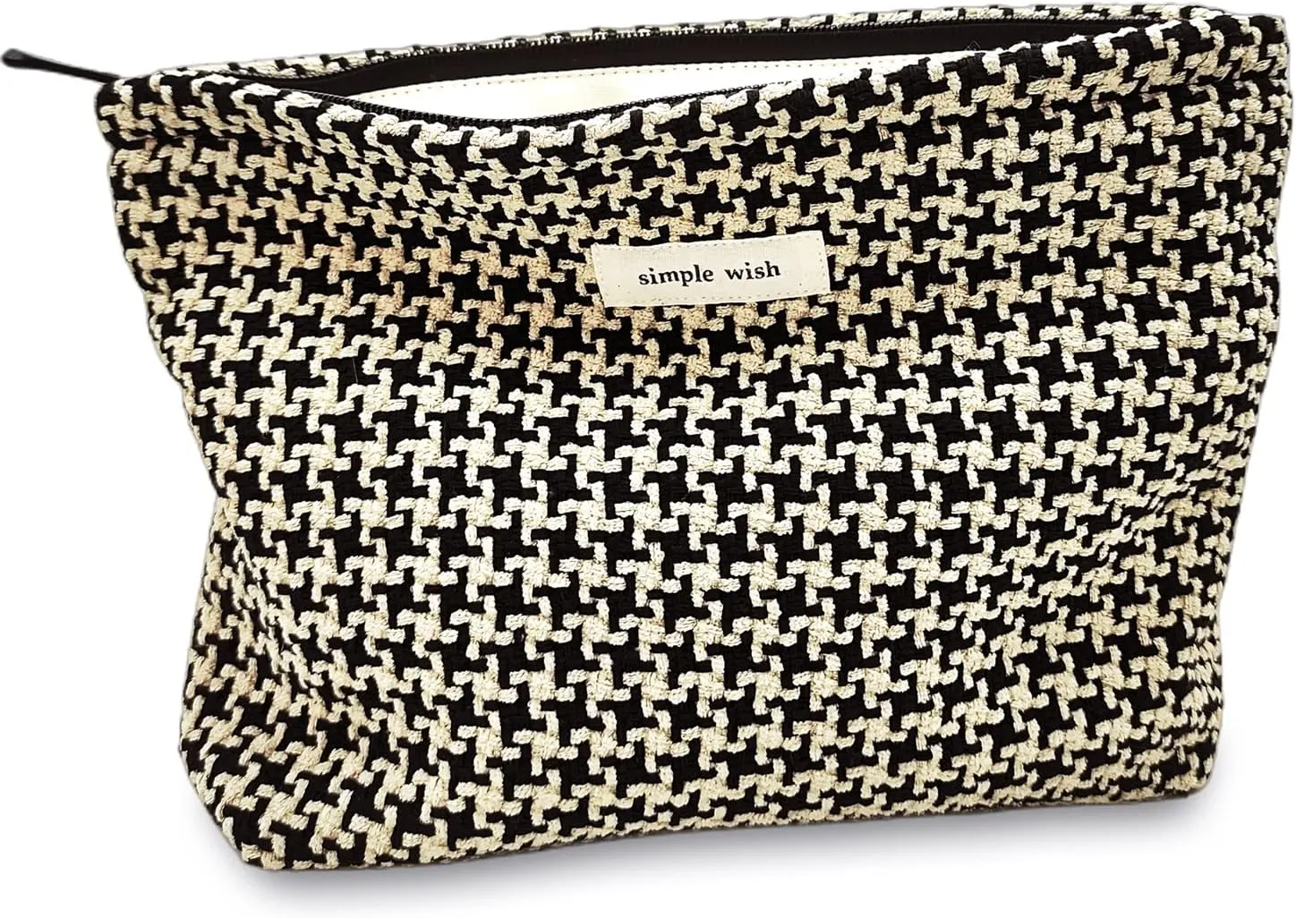 STARDW Parallel Checkered Makeup Bag Cute Cosmetic Bags for Women Girls, Travel Toiletry Bag Large Capacity Zipper Makeup Pouch, Purse Organizer Pouches(Checkered)