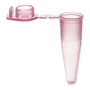 T325-2R Amplitube Series 2 PCR Reaction Tube with Flat Cap, 0.2mL Capacity, Polypropylene, Red, Pack of 1000