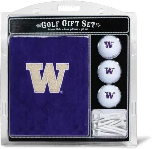 Team Golf NCAA Gift Set Embroidered Golf Towel, 3 Golf Balls, and 14 Golf Tees 2-3/4" Regulation, Tri-Fold Towel 16" x 22" & 100% Cotton